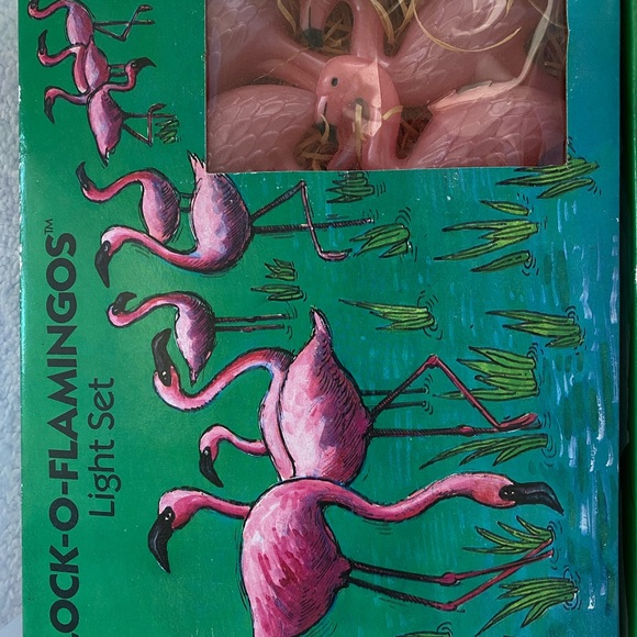 1991 Sue Scott Vintage Flock O Flamingos String Lights TWO SETS - Picture 9 of 9